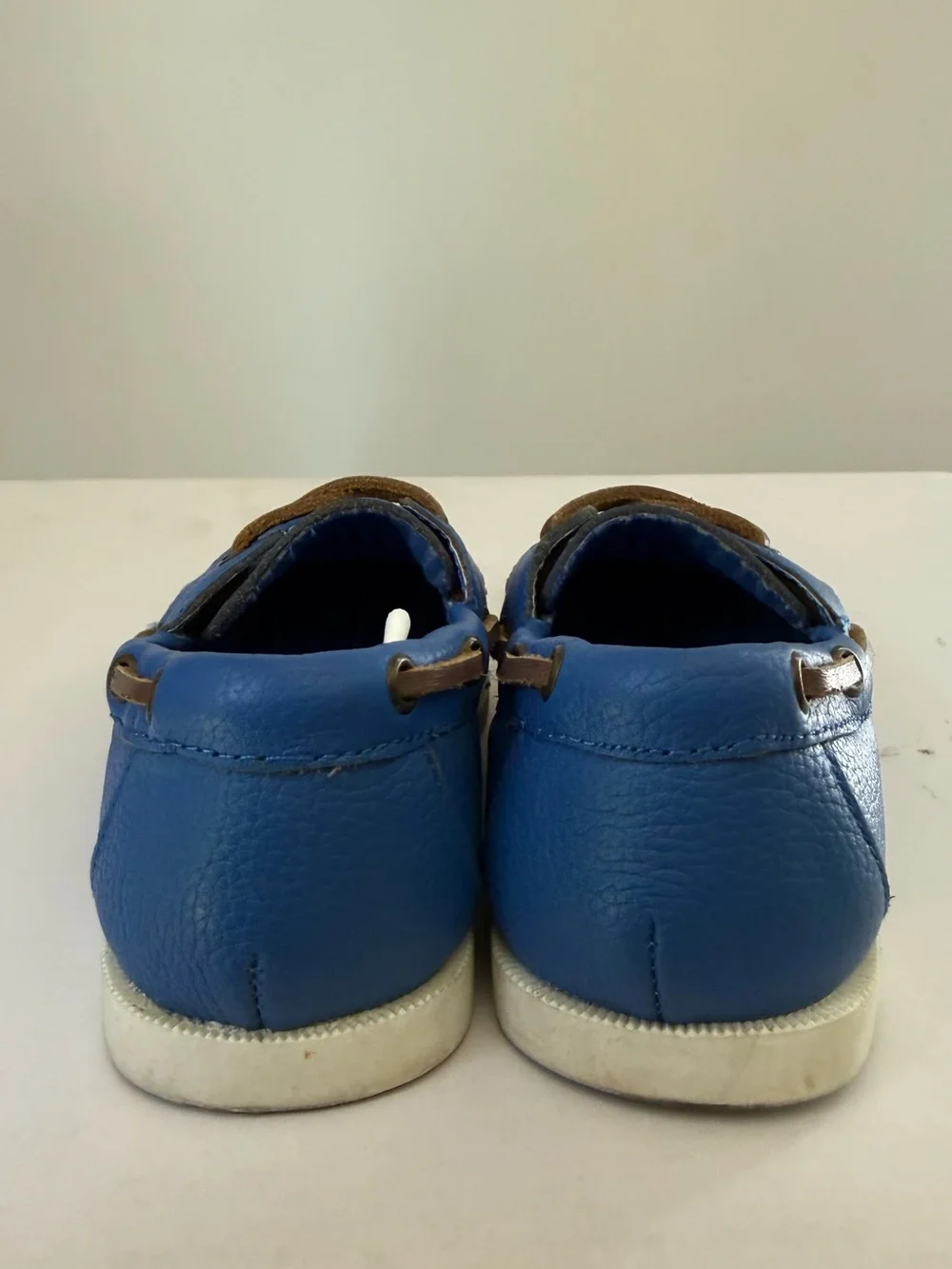 Janie And Jack Blue Boat Shoes Boys Size 10 #Lux-K-SH
